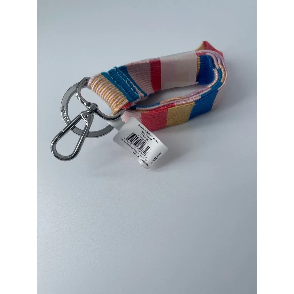 Vera Bradley Wide Lanyard NWT  Tropics Plaid ID Badge Holder Keychain